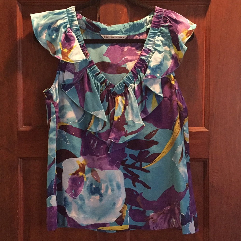 Trina Turk Floral Blouse
