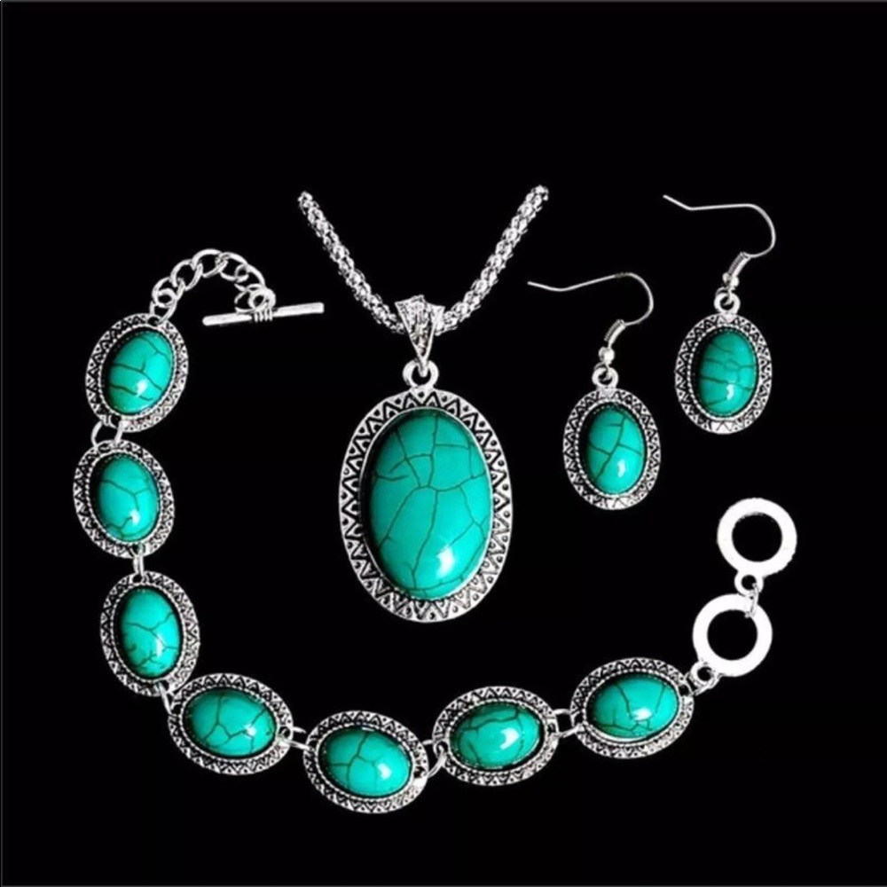 Tibetan Silver & Turquoise Set