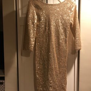 Sequin Gold Dress