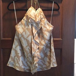 Tibi Bird Print Halter Top