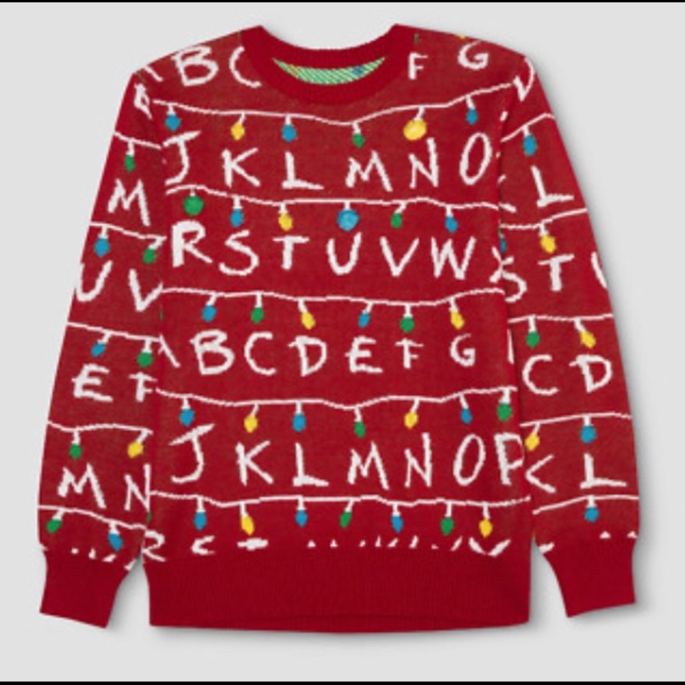 Stranger things light up ugly sweater