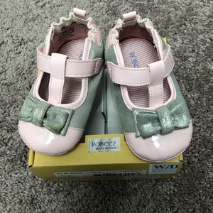 Pink and silver shoes