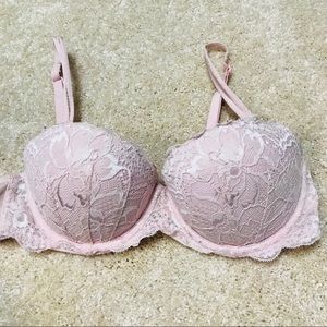 PINK Push-Up Demi Lace Bra