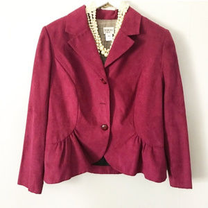 Vintage Dorby Jacket blazer peplum lg Button 16