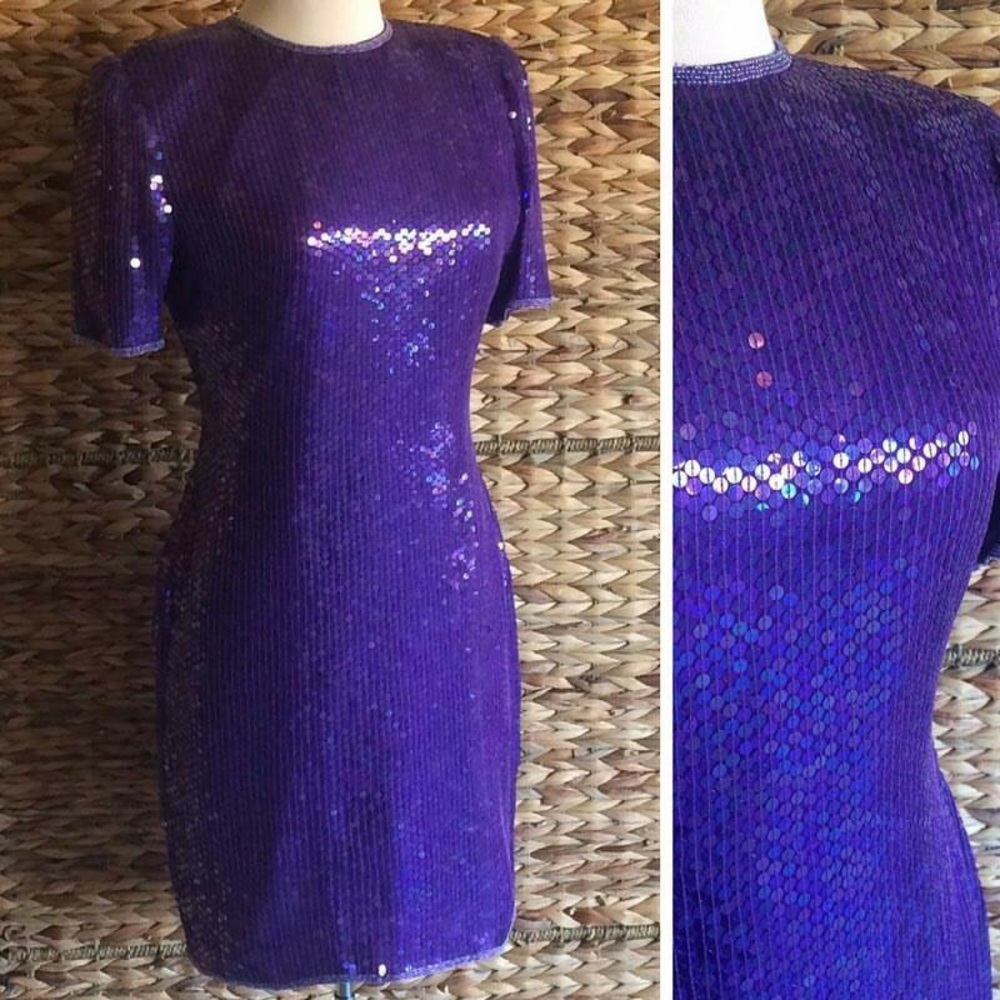 Rare Vintage Lawrence Kazar dress sz M