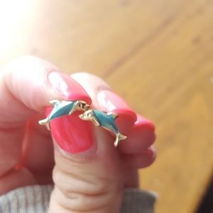 14k gold and topaz earrings