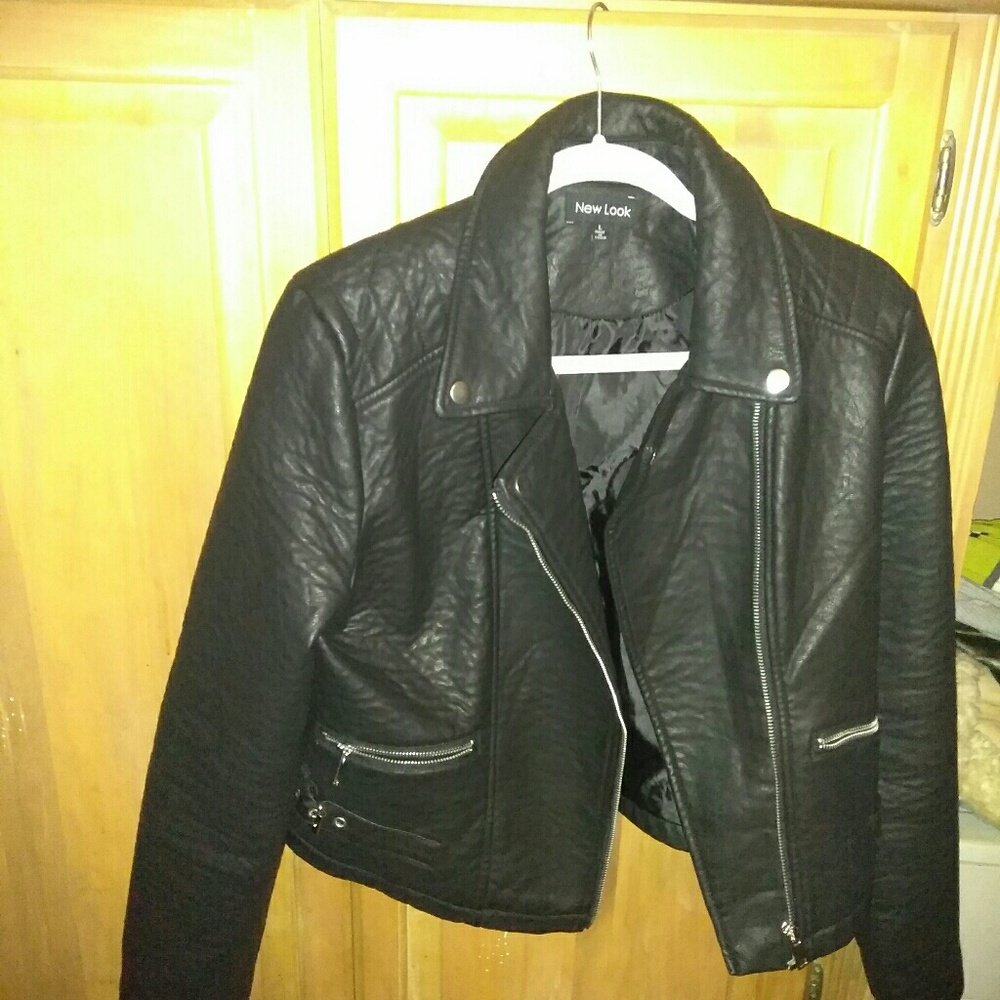 Moto faux leather jacket