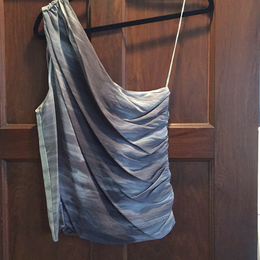 One Shoulder grey Blouse