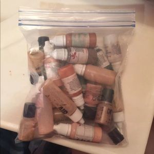 Bag full of assorted airbrush makeup