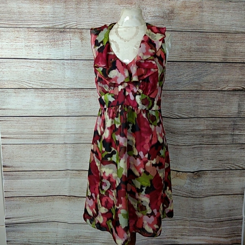 Ann Taylor loft floral print dress 10