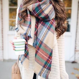 Plaid Blanket Scarf