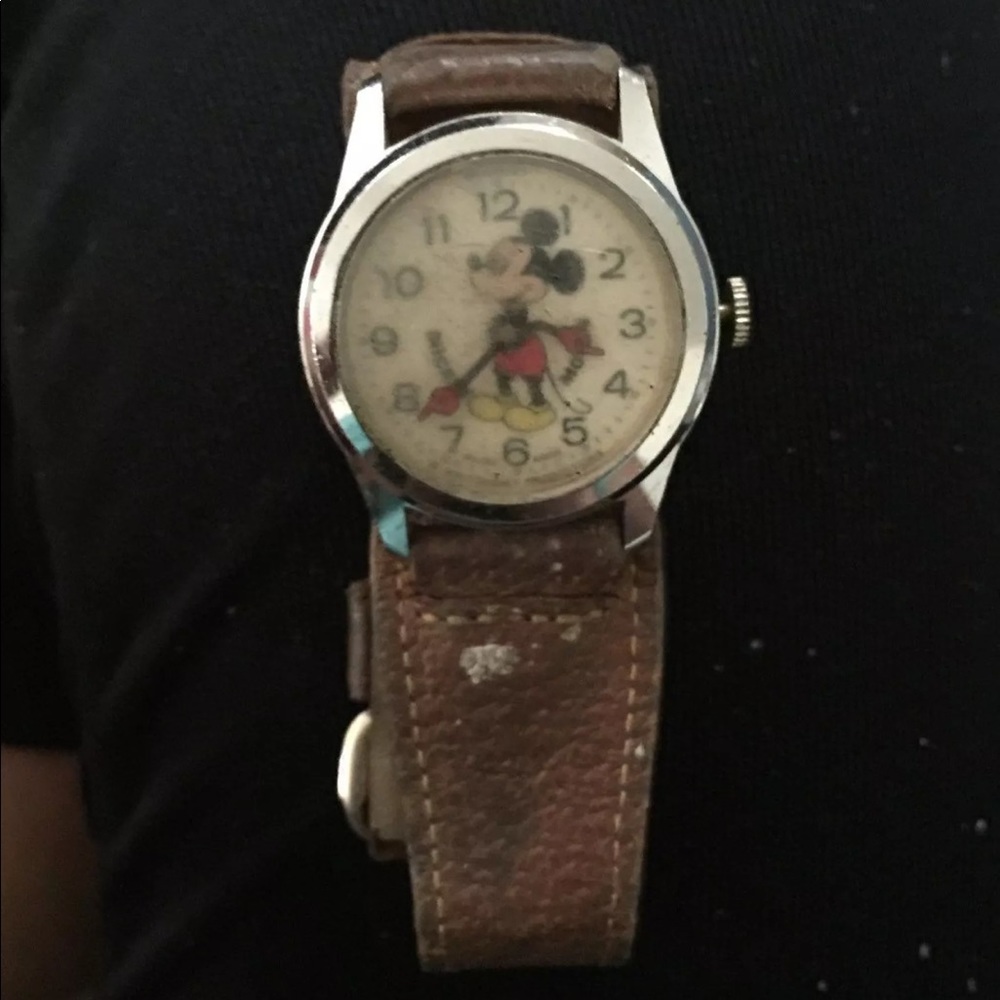Antique Mickey Mouse wind up watch still works