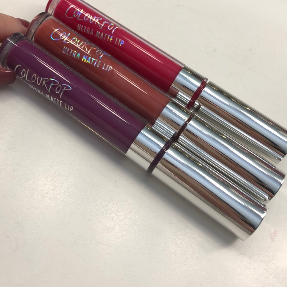 Set of 3 ColourPop liquid lipsticks