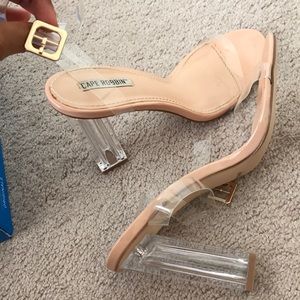 womens size 12 clear heels