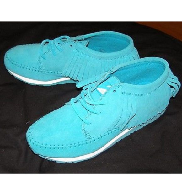 New suede Rubber Duck fringe detail sneakers 8.5 - Picture 2 of 6