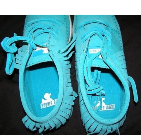 New suede Rubber Duck fringe detail sneakers 8.5 - Picture 5 of 6