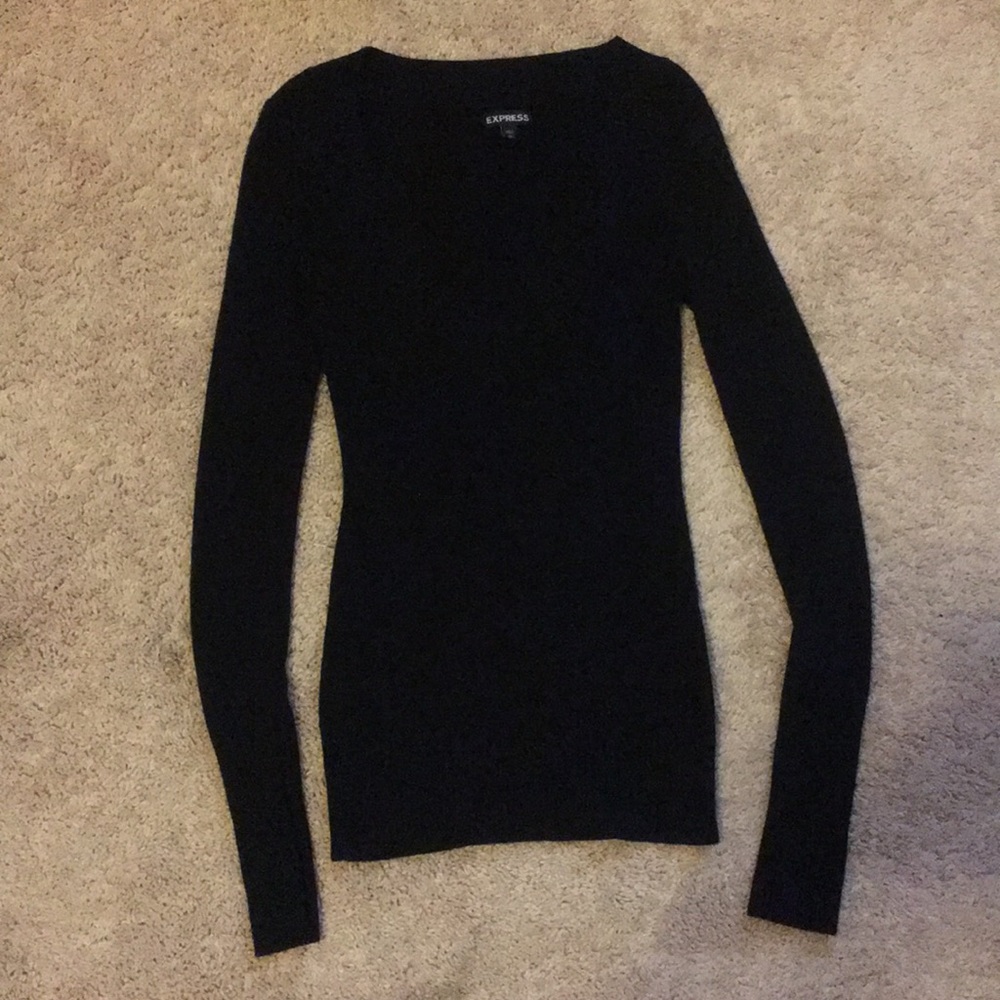Express deep V neck long sleeve
