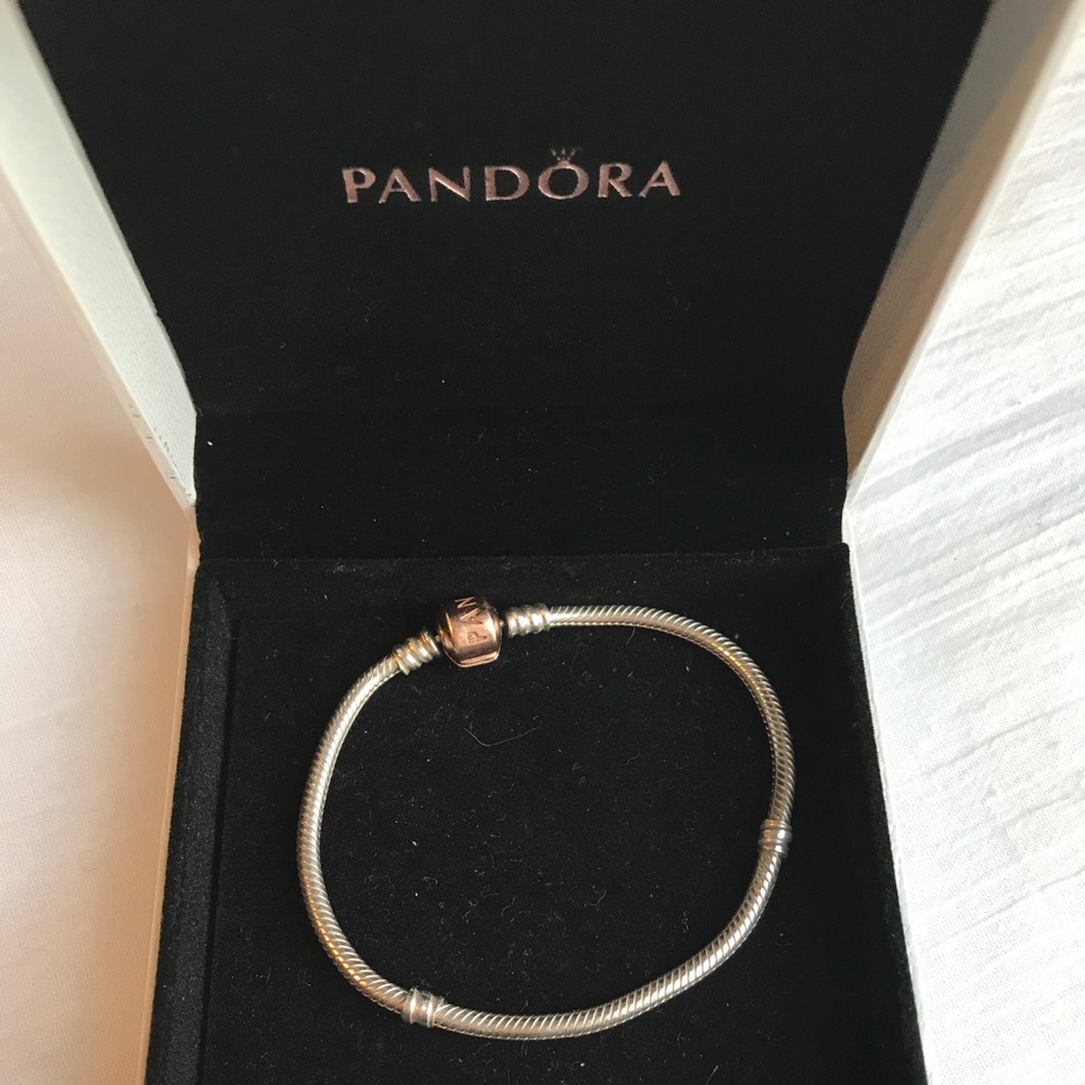 Rose Gold and Silver Pandora Bracelet