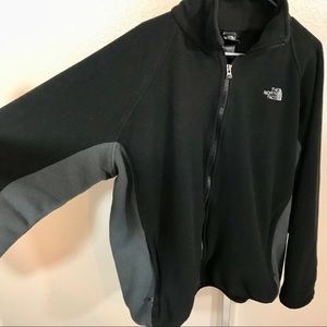 The North Face Fleece Black/Gray Jacket Size XXL
