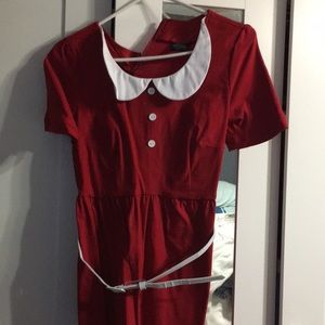 Red rockabilly dress