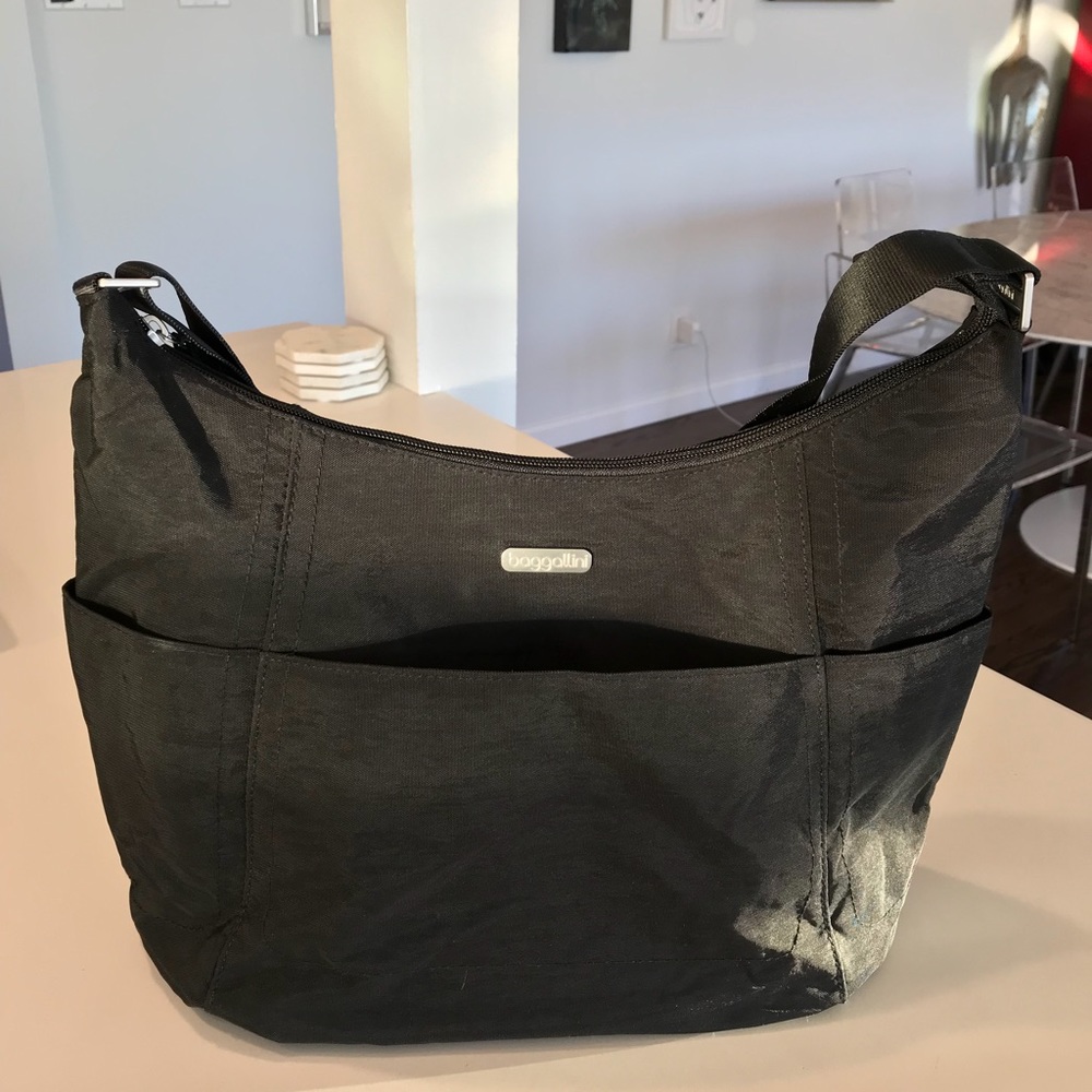 NEW Baggallini Hobo Tote Crinkle Nylon