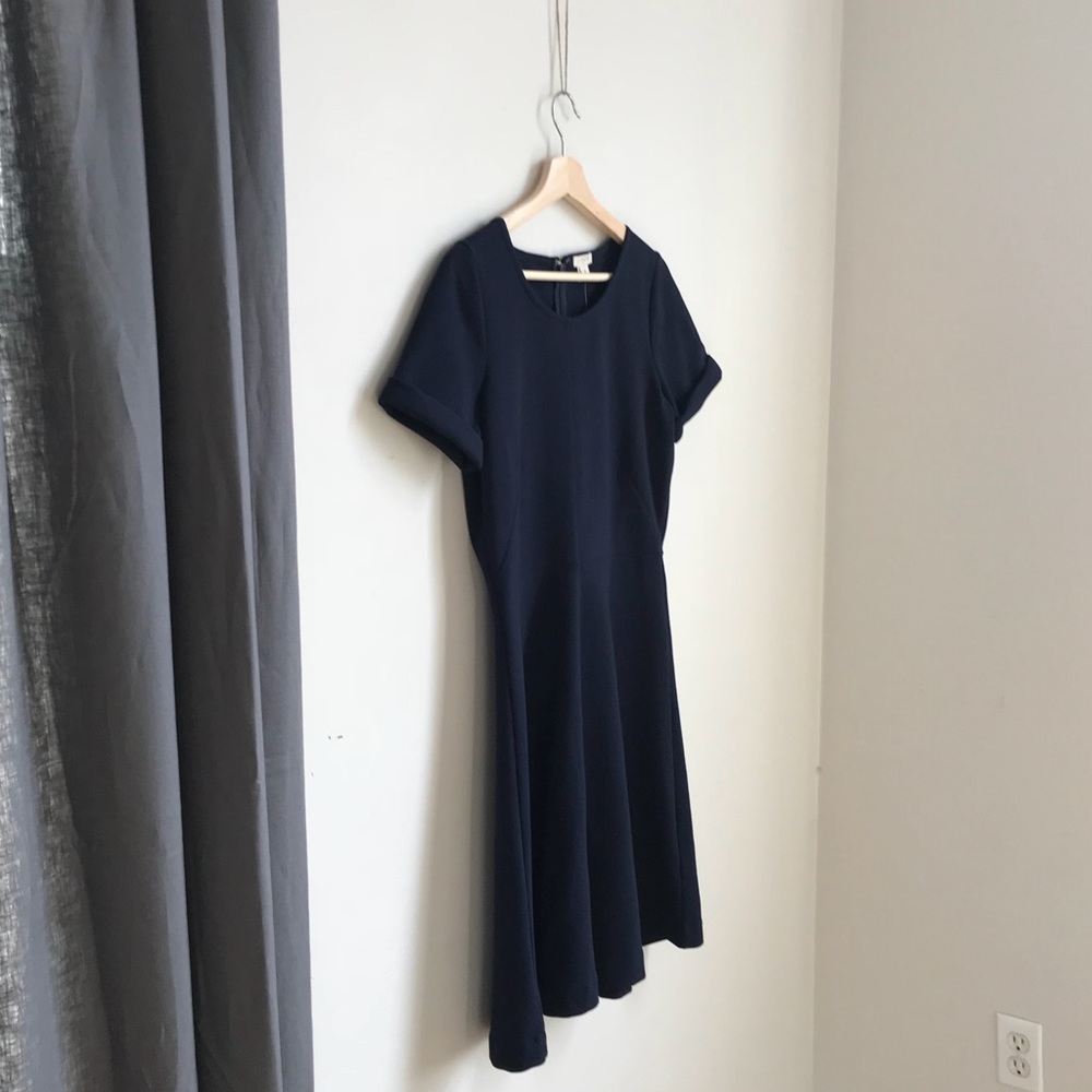 NWT!  J. Crew Factory fit and flare dress in navy