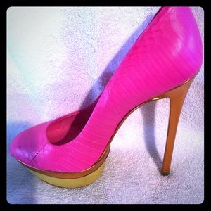 Brian Atwood pink pumps
