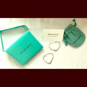 Tiffany&Co. Elsa Peretti Open Heart Hoop Earrings