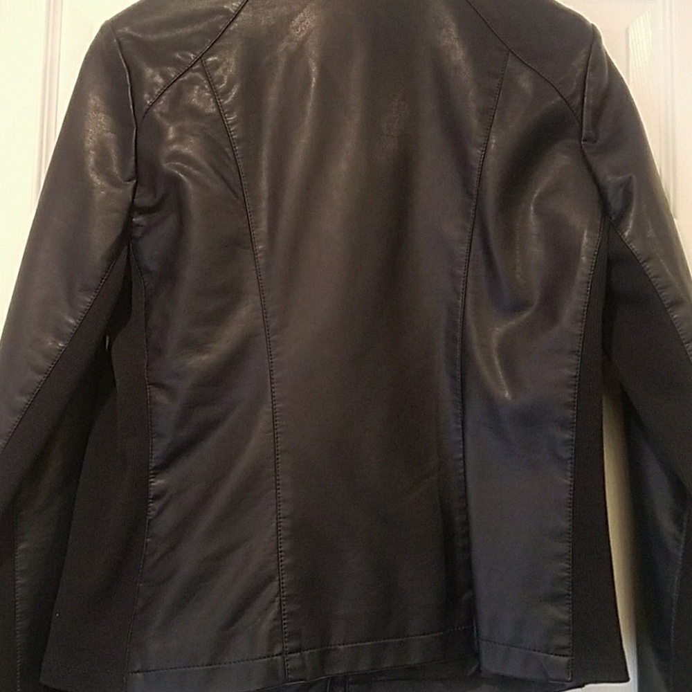 " SOLD" Calvin Klein Faux Leather Moto Jacket - Picture 3 of 8