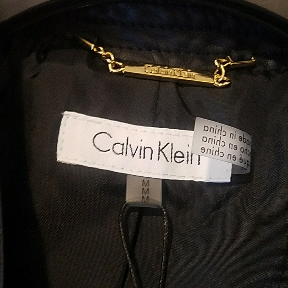 " SOLD" Calvin Klein Faux Leather Moto Jacket - Picture 8 of 8