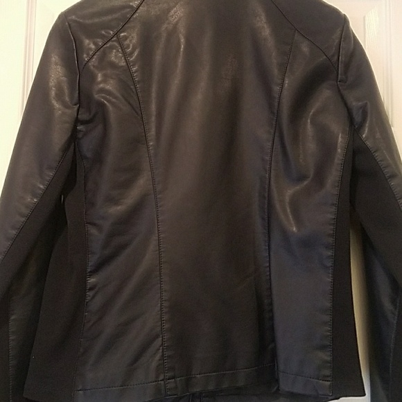 " SOLD"    Calvin Klein Faux Leather Moto Jacket - Picture 3 of 8