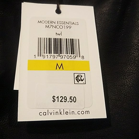 " SOLD"    Calvin Klein Faux Leather Moto Jacket - Picture 7 of 8