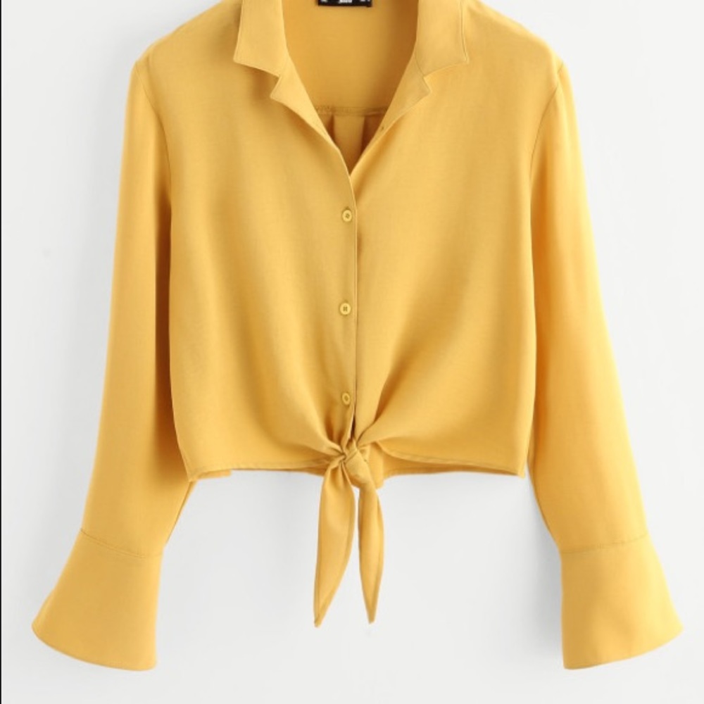 Size small tie front blouse.