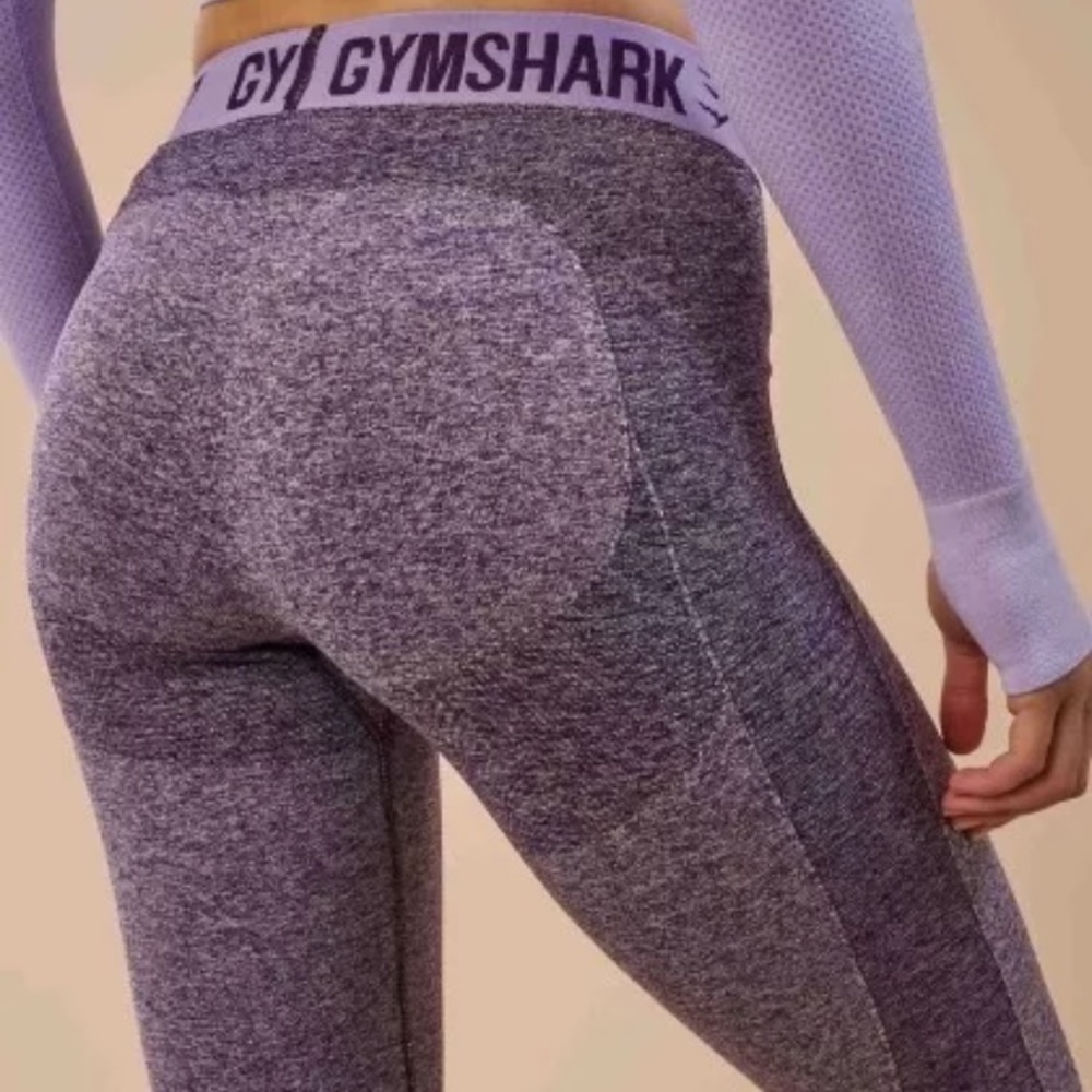 Gymshark Flex Leggings-Size M-Marled purple/lilac