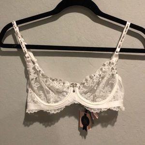 Lace bra with Swarovski crystal detail