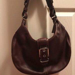 Coach Hobo purse in burgundy