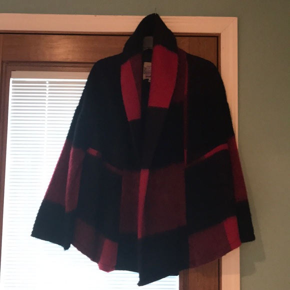 Jackets & Blazers - Red and Black cape jacket