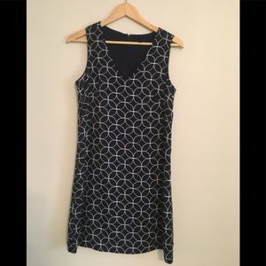 Ann Taylor geometric print flare dress, size 6