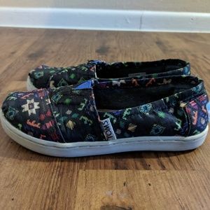 Boys or Girls Slip on Canvas Aztec Toms sz 13