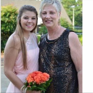 Long mesh dress with one shoulder neckline