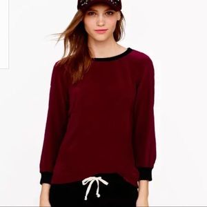 J. Crew Long Sleeved Silk Sweatshirt - Sz 4