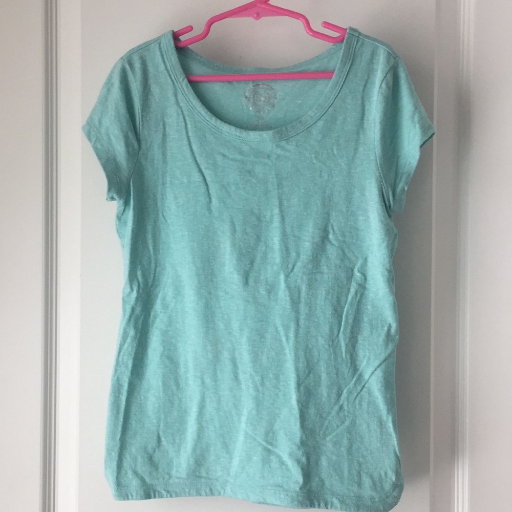 Teal crew/scoop neck T-shirt