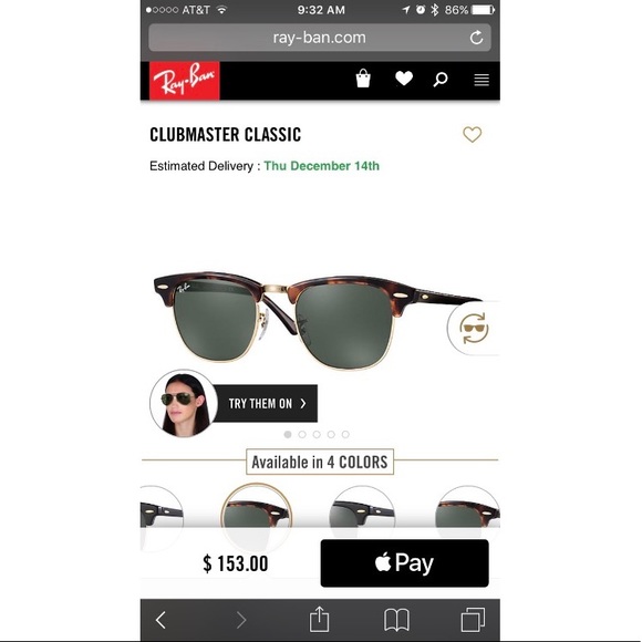 Ray Ban Clubmaster Sunglasses Tortoise/Gold - Picture 2 of 4