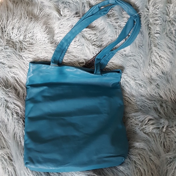 Karl Lagerfeld Teal Alphabet "KL" Tote - Picture 3 of 5