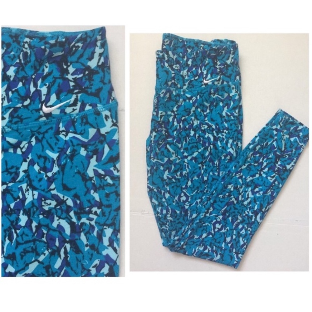 Nike Aqua Print Legend Dri-Fit 2.0 Leggings NWT - Picture 4 of 4