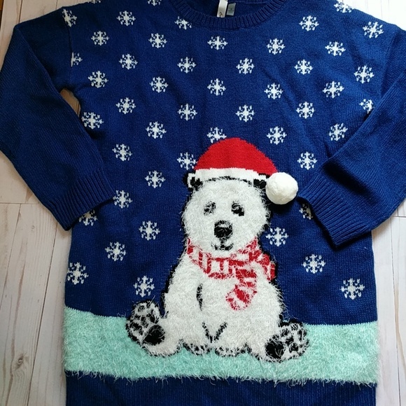 NY Collection Sweaters - NY Collection Polar Bear  Christmas Sweater