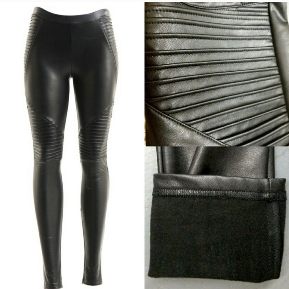 Last 2! 💕Faux Leather Moto Leggings - Picture 4 of 4