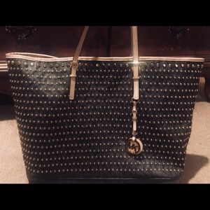 Authentic Michael Kors studded jet set tote