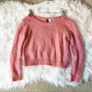 Pink knitted sweater