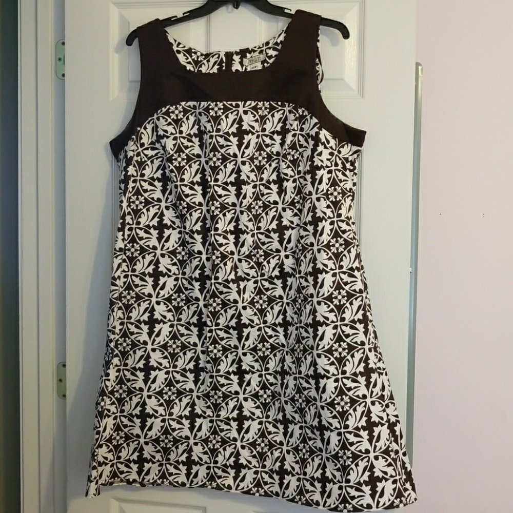 Charming Brown and White Dress